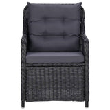 NNEVL 7 Piece Garden Dining Set Black