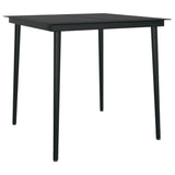 NNEVL 5 Piece Garden Dining Set Brown