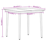 NNEVL 5 Piece Garden Dining Set Brown