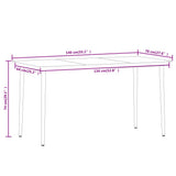 NNEVL 7 Piece Garden Dining Set Brown
