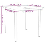 NNEVL 3 Piece Garden Dining Set Black