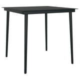 NNEVL 3 Piece Garden Dining Set Black