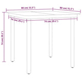 NNEVL 3 Piece Garden Dining Set Black
