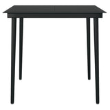 NNEVL 3 Piece Garden Dining Set Black