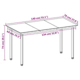 NNEVL 5 Piece Garden Dining Set Poly Rattan and Glass