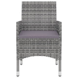 NNEVL 5 Piece Garden Dining Set Poly Rattan and Glass