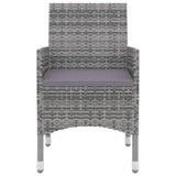 NNEVL 7 Piece Garden Dining Set Poly Rattan and Glass