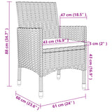 NNEVL 3 Piece Garden Dining Set Poly Rattan and Glass