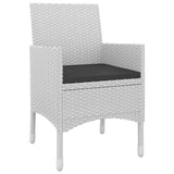 NNEVL 5 Piece Garden Dining Set with Cushions Poly Rattan and Glass