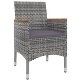 NNEVL 9 Piece Garden Dining Set with Cushions Poly Rattan and Glass