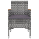NNEVL 9 Piece Garden Dining Set with Cushions Poly Rattan and Glass
