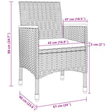 NNEVL 9 Piece Garden Dining Set with Cushions Poly Rattan and Glass
