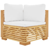 NNEVL 12 Piece Garden Lounge Set with Cushions Solid Teak Wood