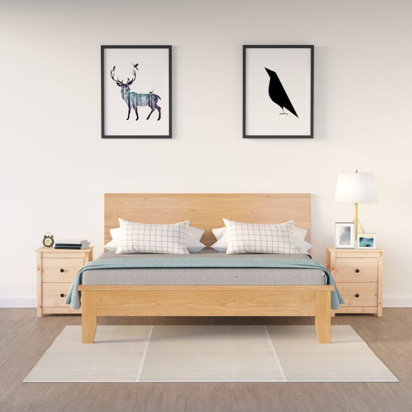 NNEVL Bedside Cabinets 2 pcs 50x35x61.5 cm Solid Wood Pine