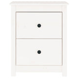 NNEVL Bedside Cabinets 2 pcs White 50x35x61.5 cm Solid Wood Pine