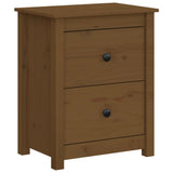 NNEVL Bedside Cabinet Honey Brown 50x35x61.5 cm Solid Wood Pine