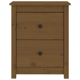 NNEVL Bedside Cabinet Honey Brown 50x35x61.5 cm Solid Wood Pine