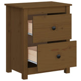 NNEVL Bedside Cabinet Honey Brown 50x35x61.5 cm Solid Wood Pine