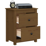 NNEVL Bedside Cabinet Honey Brown 50x35x61.5 cm Solid Wood Pine