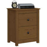 NNEVL Bedside Cabinet Honey Brown 50x35x61.5 cm Solid Wood Pine