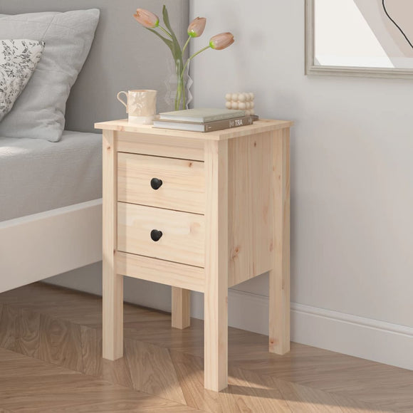 NNEVL Bedside Cabinet 40x35x61.5 cm Solid Wood Pine