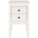 NNEVL Bedside Cabinet White 40x35x61.5 cm Solid Wood Pine