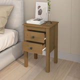 NNEVL Bedside Cabinets 2 pcs Honey Brown 40x35x61.5cm Solid Wood Pine