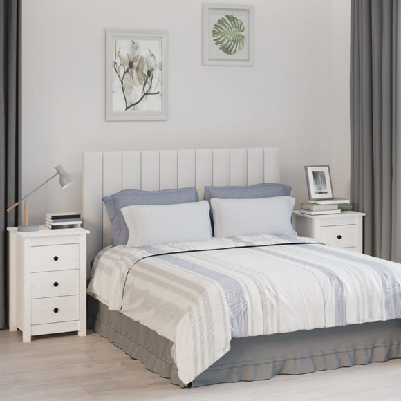 NNEVL Bedside Cabinets 2 pcs White 40x35x61.5 cm Solid Wood Pine