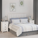 NNEVL Bedside Cabinets 2 pcs White 40x35x61.5 cm Solid Wood Pine