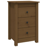 NNEVL Bedside Cabinets 2 pcs Honey Brown 40x35x61.5 cm Solid Wood Pine