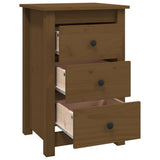 NNEVL Bedside Cabinets 2 pcs Honey Brown 40x35x61.5 cm Solid Wood Pine