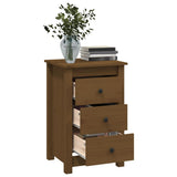NNEVL Bedside Cabinets 2 pcs Honey Brown 40x35x61.5 cm Solid Wood Pine