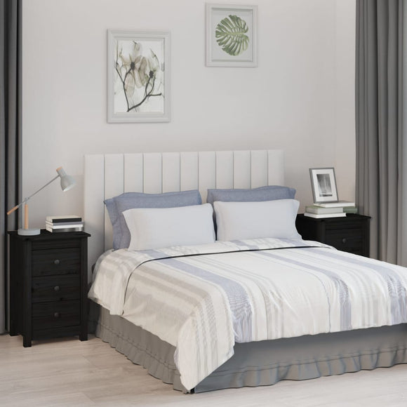 NNEVL Bedside Cabinets 2 pcs Black 40x35x61.5 cm Solid Wood Pine