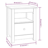NNEVL Bedside Cabinets 2 pcs 40x35x49 cm Solid Wood Pine