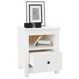 NNEVL Bedside Cabinets 2 pcs White 40x35x49 cm Solid Wood Pine