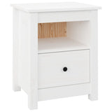 NNEVL Bedside Cabinets 2 pcs White 40x35x49 cm Solid Wood Pine