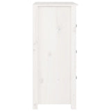 NNEVL Sideboard White 70x35x80 cm Solid Wood Pine