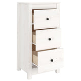 NNEVL Sideboards 2 pcs White 40x35x80 cm Solid Wood Pine
