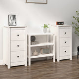NNEVL Sideboards 2 pcs White 40x35x80 cm Solid Wood Pine