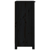 NNEVL Sideboards 2 pcs Black 40x35x80 cm Solid Wood Pine