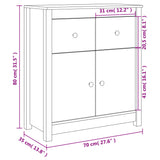 NNEVL Sideboard 70x35x80 cm Solid Wood Pine