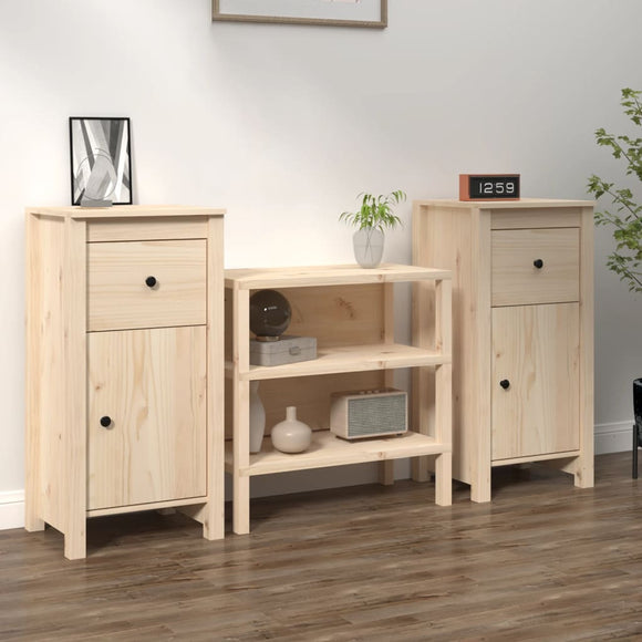 NNEVL Sideboards 2 pcs 40x35x80 cm Solid Wood Pine