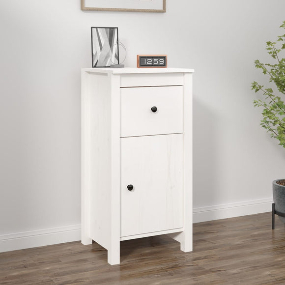 NNEVL Sideboard White 40x35x80 cm Solid Wood Pine