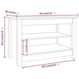 NNEVL Shoe Bench 70x38x45.5 cm Solid Wood Pine