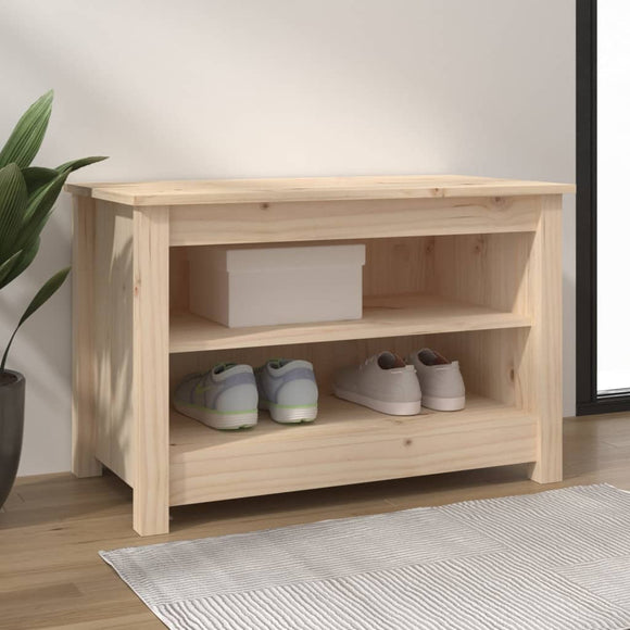 NNEVL Shoe Bench 70x38x45.5 cm Solid Wood Pine