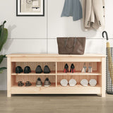 NNEVL Shoe Bench 110x38x45.5 cm Solid Wood Pine