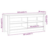 NNEVL Shoe Bench 110x38x45.5 cm Solid Wood Pine