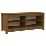 NNEVL Shoe Bench Honey Brown 110x38x45.5 cm Solid Wood Pine
