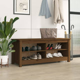 NNEVL Shoe Bench Honey Brown 110x38x45.5 cm Solid Wood Pine