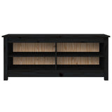 NNEVL Shoe Bench Black 110x38x45.5 cm Solid Wood Pine
